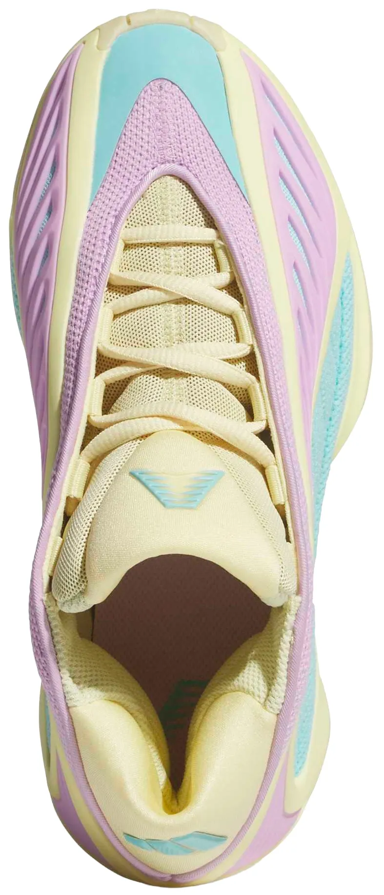 adidas Kids' Grade School Anthony Edwards 2 'Easter Egg' Basketball Shoes - Almost Yellow/Bliss Lilac/Flash Aqua - View 4
