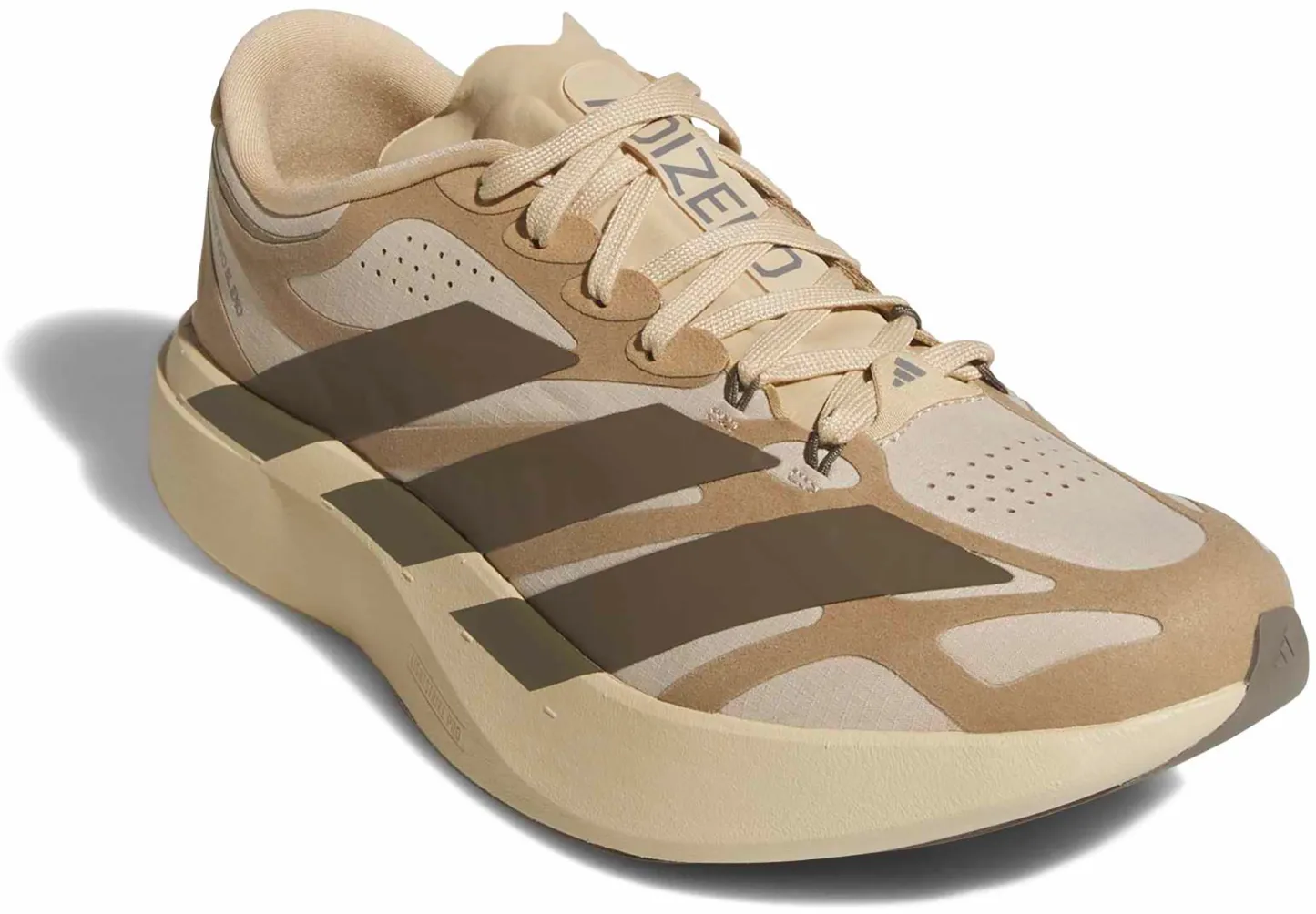 adidas Men's Adizero EVO SL EXO Suede Running Shoes - Magic Beige/Cargo Brown/Cardboard - View 5
