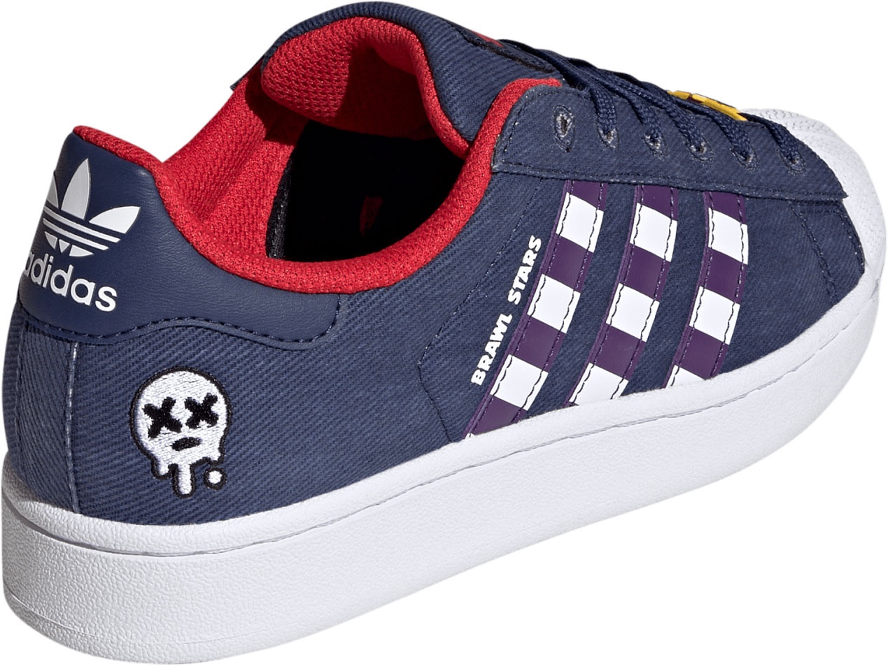 adidas Kids' Grade School Superstar II Brawl Shoes - Blue/Purple/White - View 5