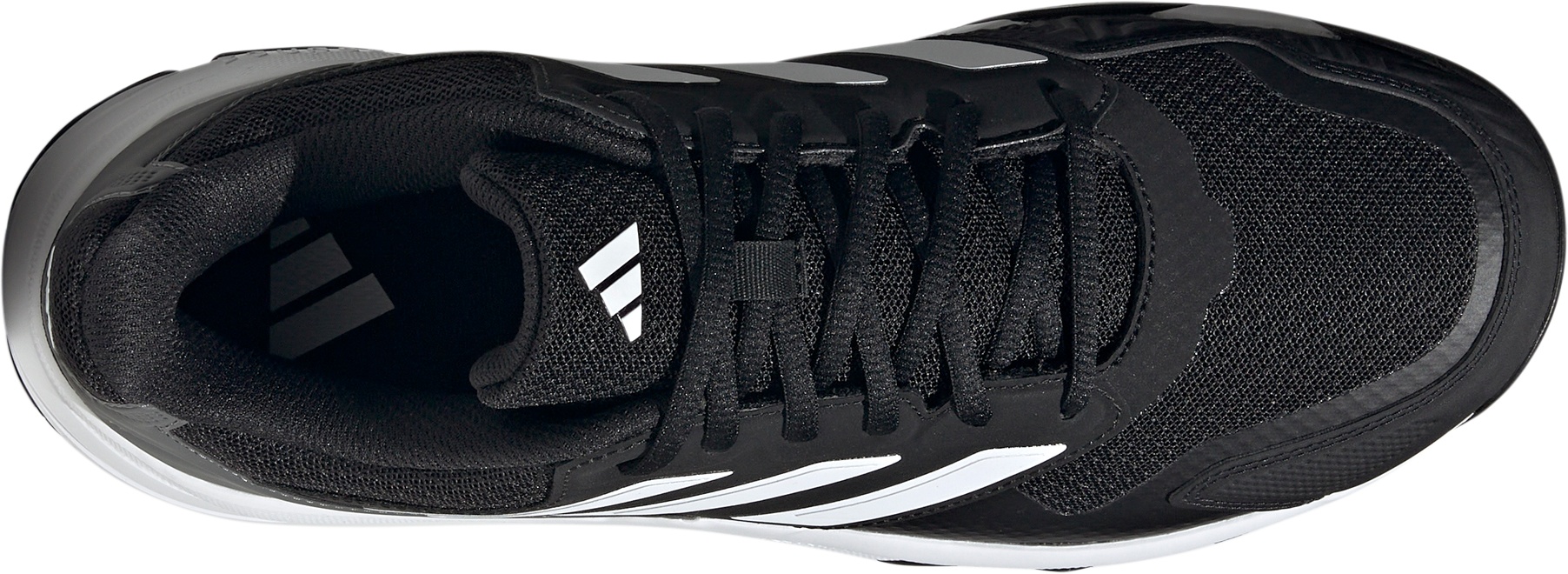 adidas Men's CourtJam Control 3 Tennis Shoes - Black/White/Grey - View 4