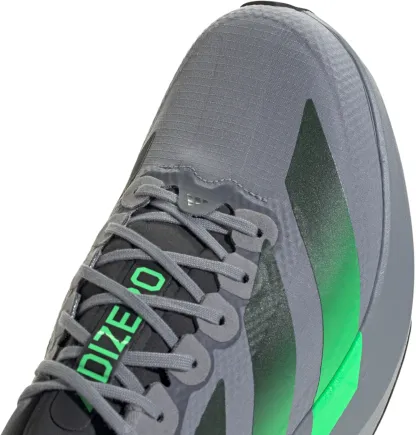 adidas Men's Adizero EVO SL Woven Running Shoes - Grey/Screaming Green/Carbon - View 7