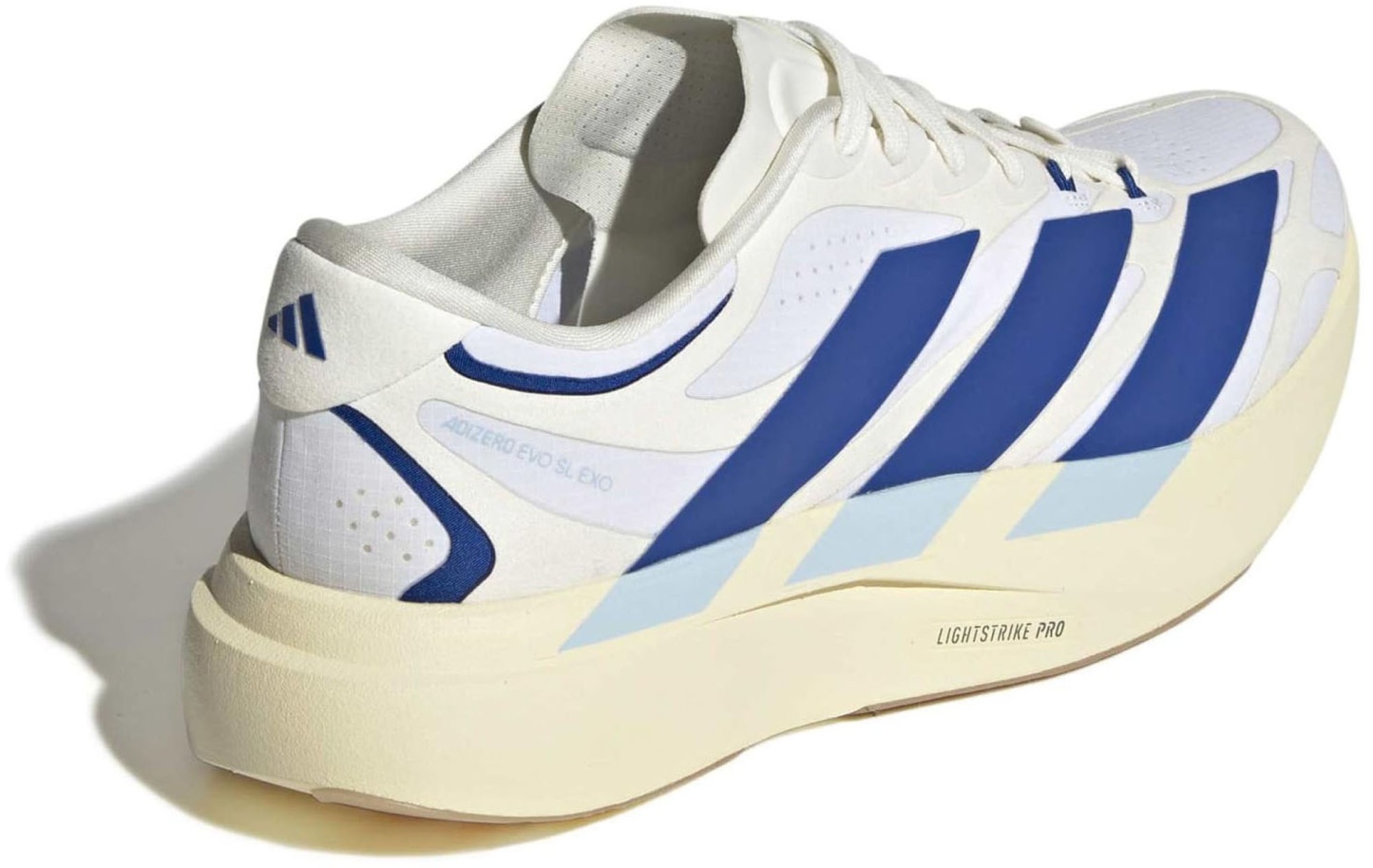 adidas Men's Adizero EVO SL EXO Suede Running Shoes - White/Cllegte Royal/Clear Sky - View 6