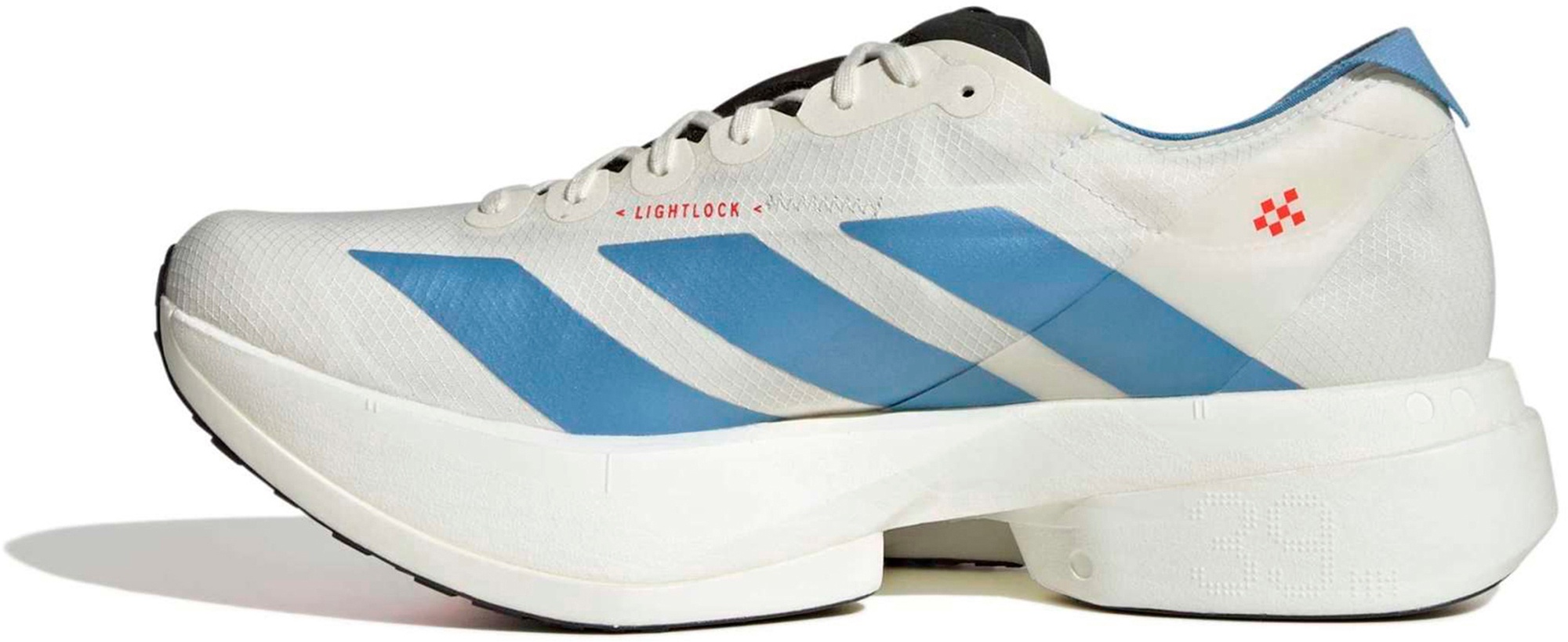 adidas Men's Adizero Adios Pro 4 Running Shoes - White/Light Blue/Bright Red - View 4