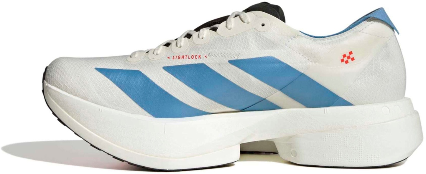 adidas Men's Adizero Adios Pro 4 Running Shoes - White/Light Blue/Bright Red - View 4