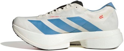 adidas Men's Adizero Adios Pro 4 Running Shoes - White/Light Blue/Bright Red - View 4