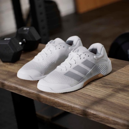 adidas Men's Dropset 4 Training Shoes - Ftwr White/Halo Silver/Ftwr White - View 10