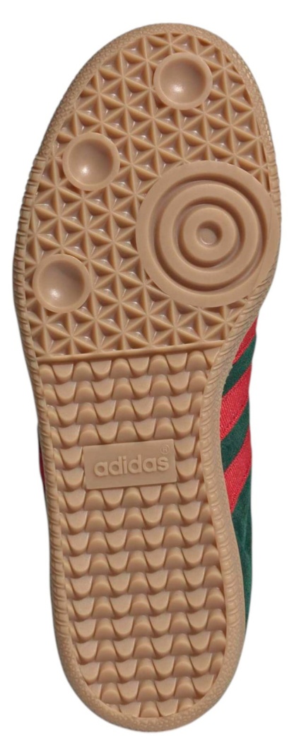 adidas Kids' Grade School FIFA World Cup Samba OG Shoes - Team Dark Green/Better Scarlet/Gum - View 3