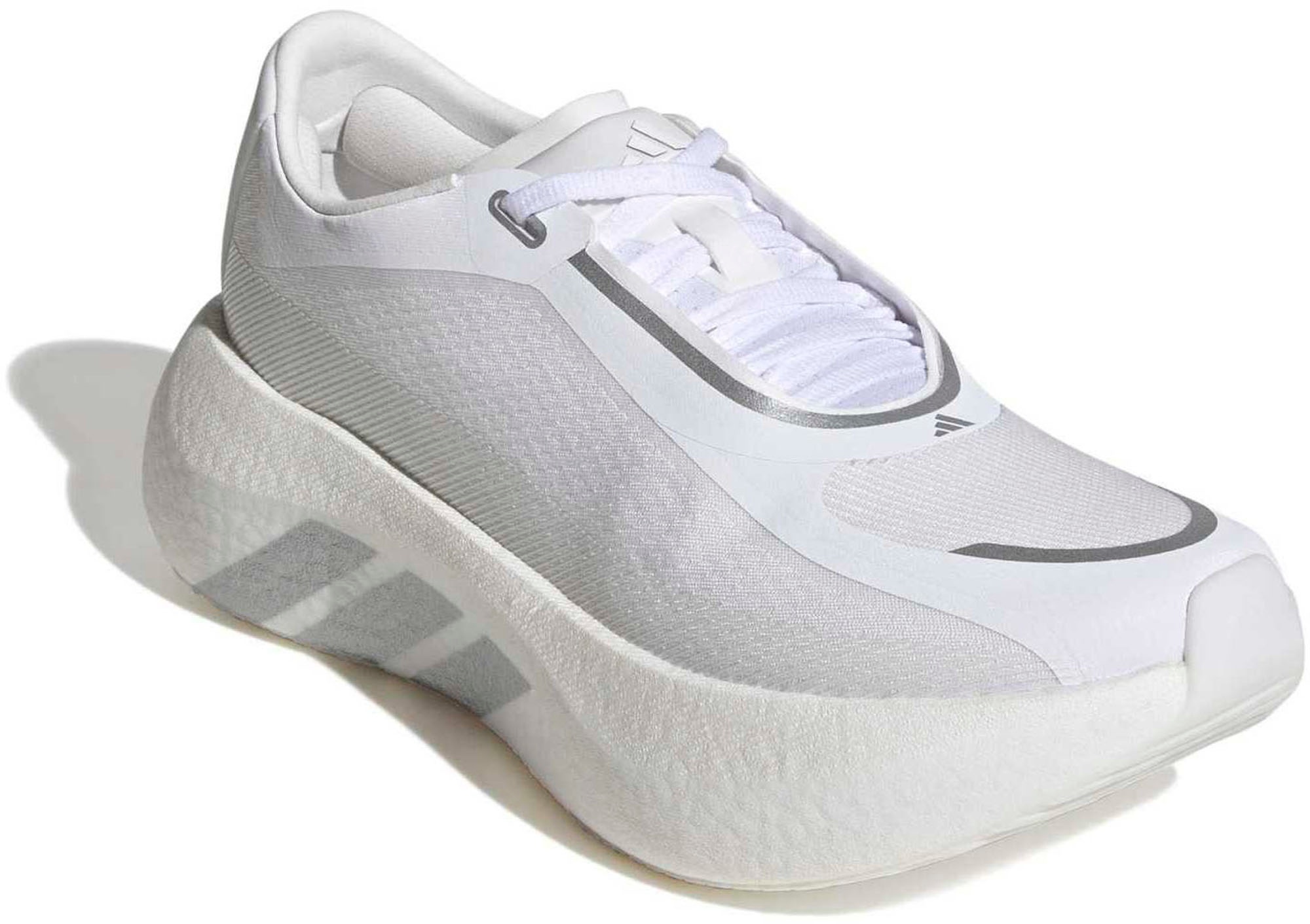 adidas Women's Hyperboost Edge Running Shoes - Ftwr White/Silver Met./Zero Met. - View 6