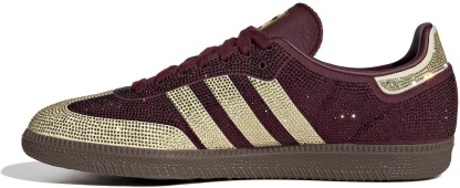 adidas Women's Samba OG Shoes - Rhinestone Maroon/Vanlla - View 4