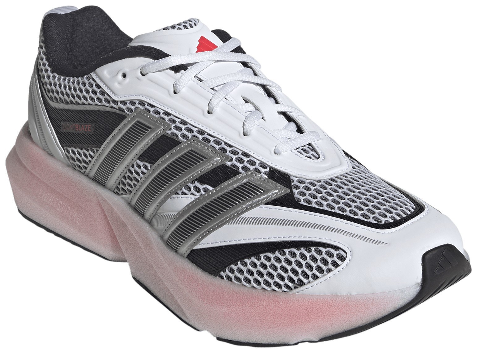 adidas Men's Lightblaze Shoes - White/Black/Lucid Red - View 5