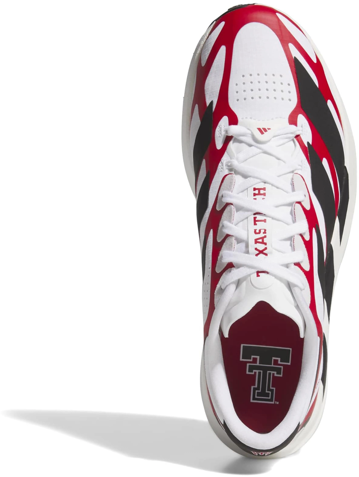 adidas Men's Adizero EVO SL EXO Texas Tech Running Shoes - Ftwr White/Core Black/Team Power Red - View 3