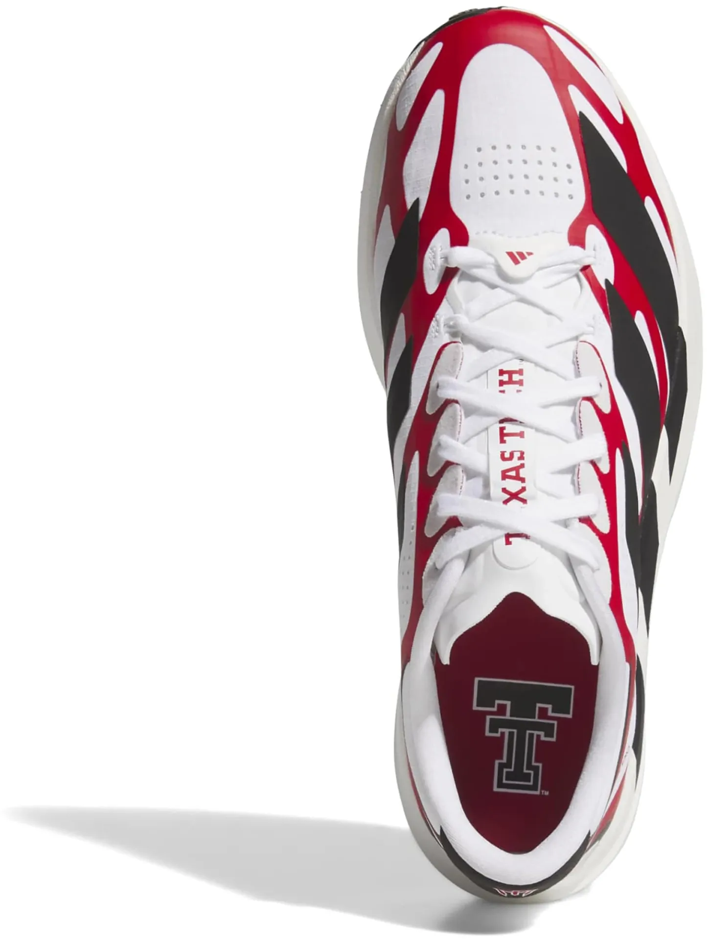 adidas Men's Adizero EVO SL EXO Texas Tech Running Shoes - Ftwr White/Core Black/Team Power Red - View 3