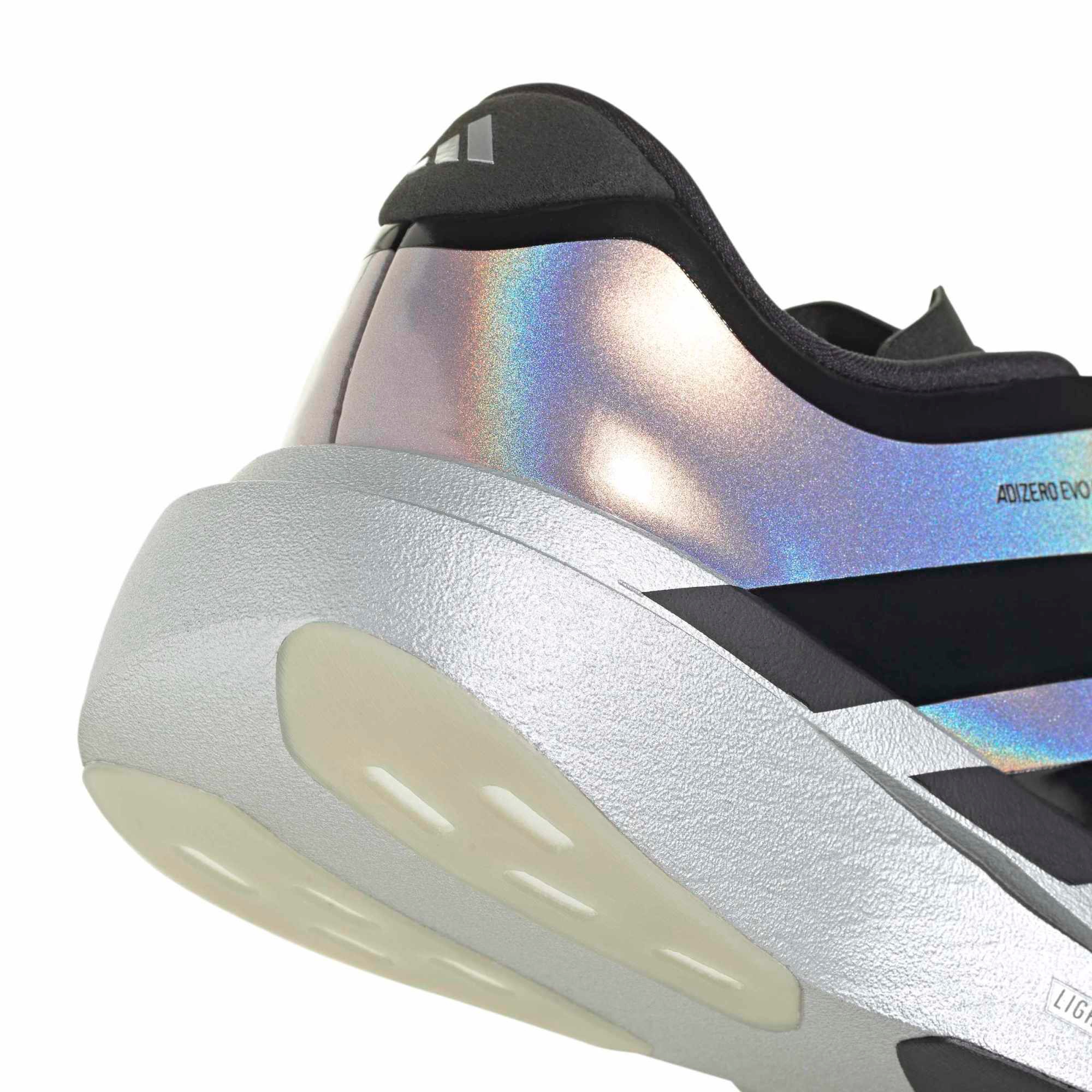 adidas Women's Adizero EVO SL Zip Running Shoes - Silver Met./Core Black/Halo Silver - View 8