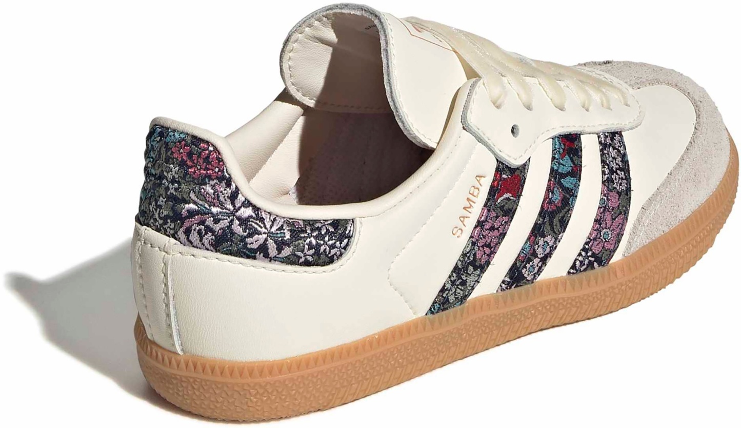 adidas Kids' Preschool Samba OG x Liberty London Shoes - Cream/Dual Magenta/Talc - View 5