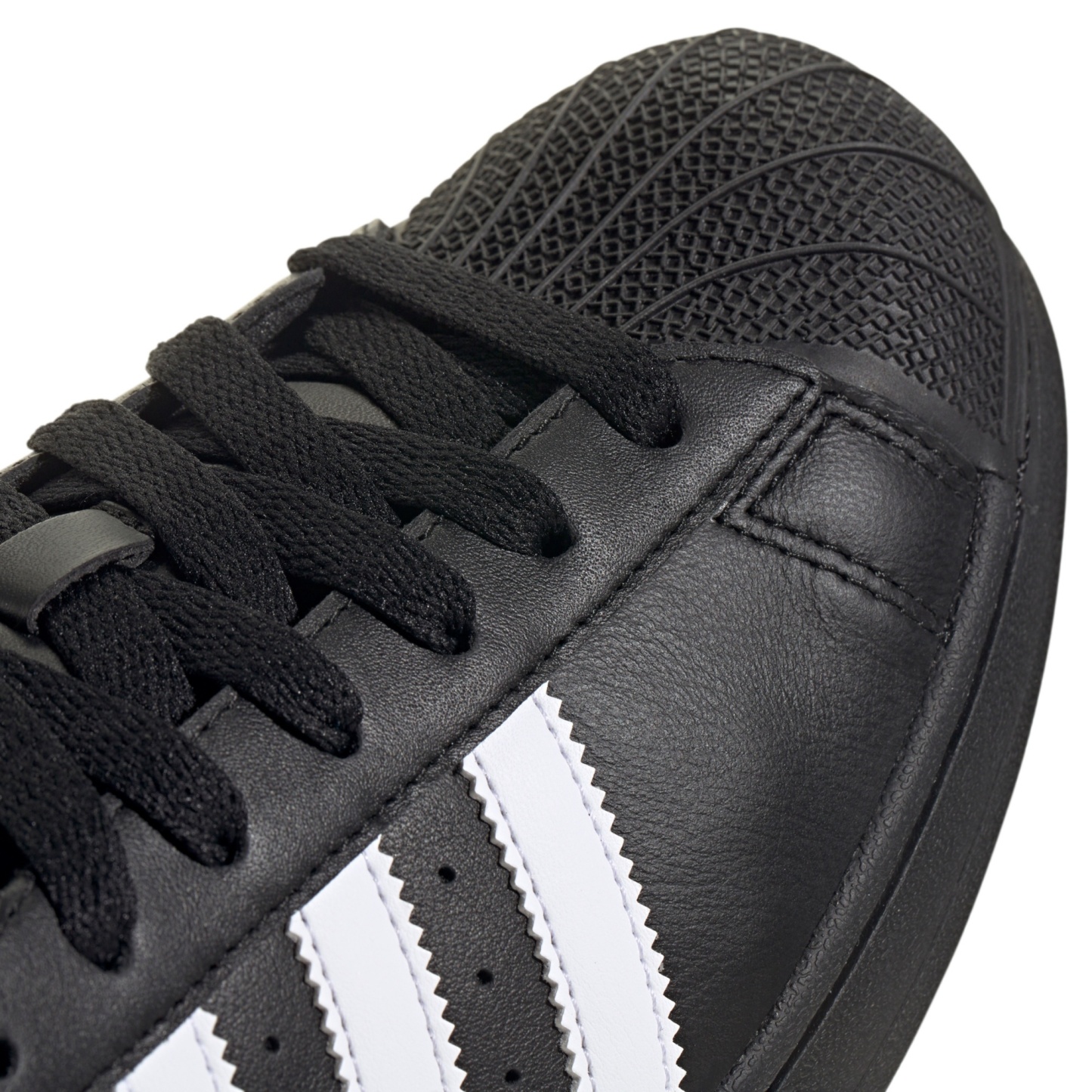 adidas Men's Superstar II Shoes - Black/White/Black - View 10