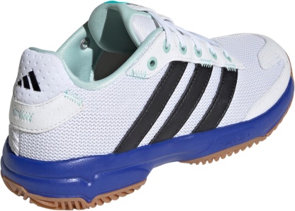 adidas Kids' Grade School Stabil Indoor Shoes - White/Black/Blue - View 5