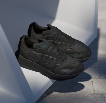 adidas Men's Lightblaze Shoes - Black/Carbon - View 4