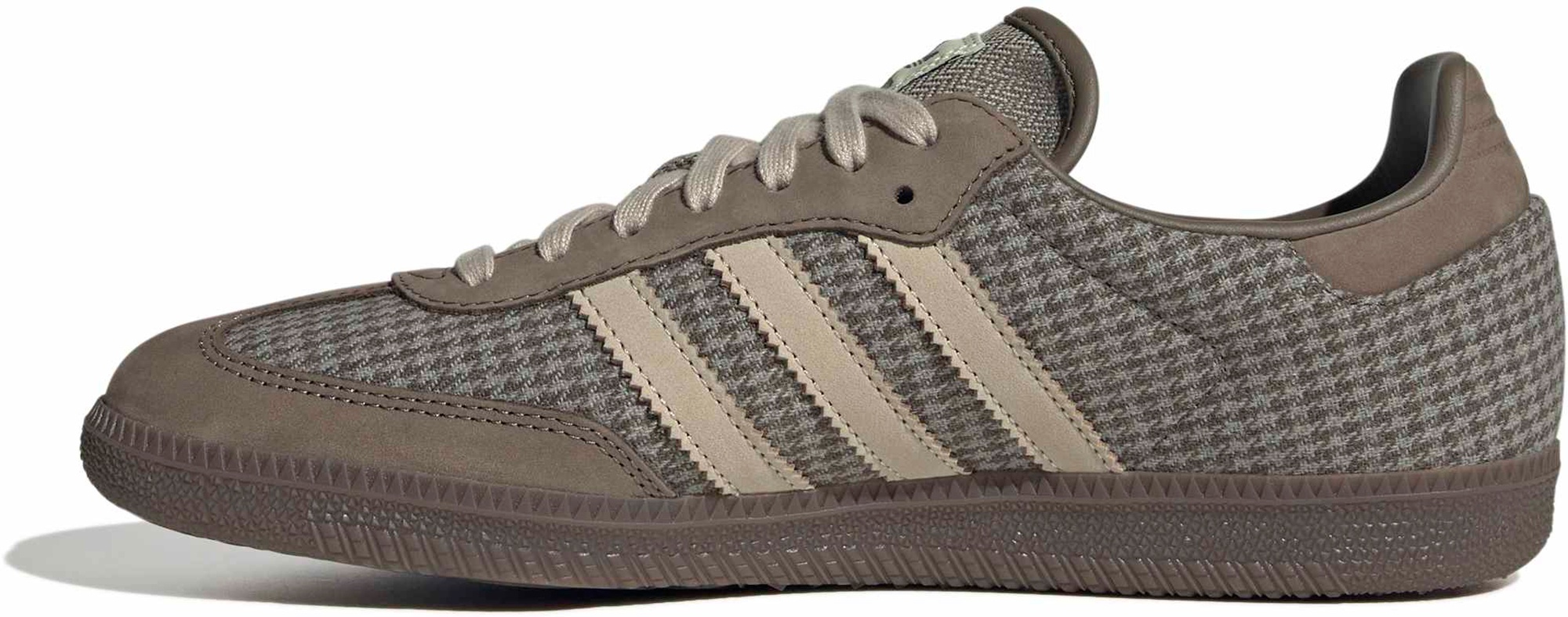 adidas Samba OG Shoes - Hndstooth Brown/Khaki - View 4