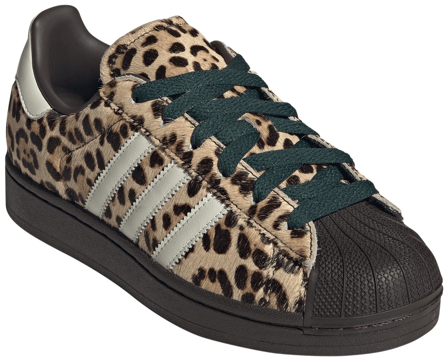adidas Women's Superstar II Shoes - Cheetah/Dark Brown - View 5