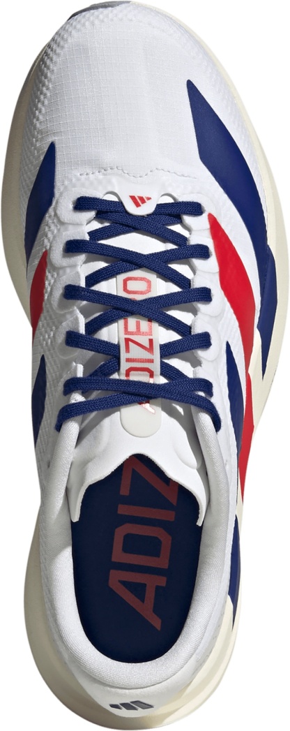 adidas Women's Adizero EVO SL Running Shoes - White/Mystery Ink/Pure Ruby - View 2