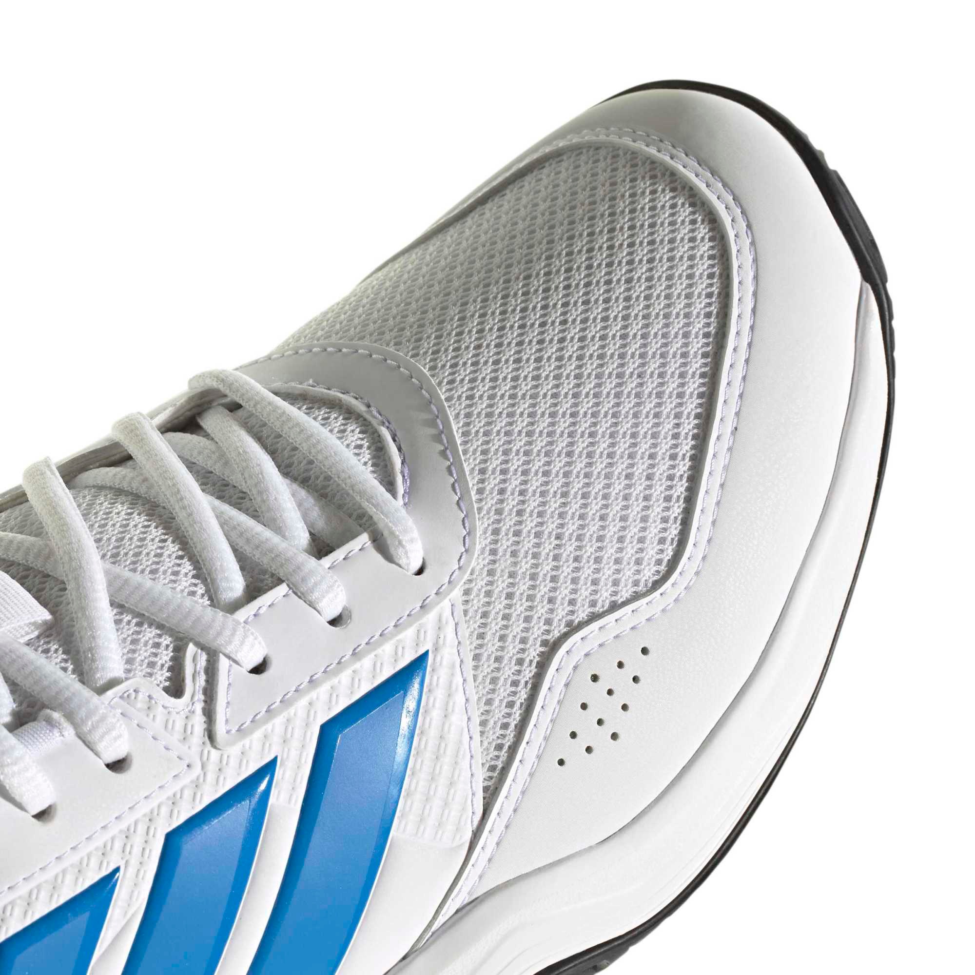 adidas Men's GameCourt 3 All Court Tennis Shoes - Ftwr White/Lucid Blue/Core Blk - View 7