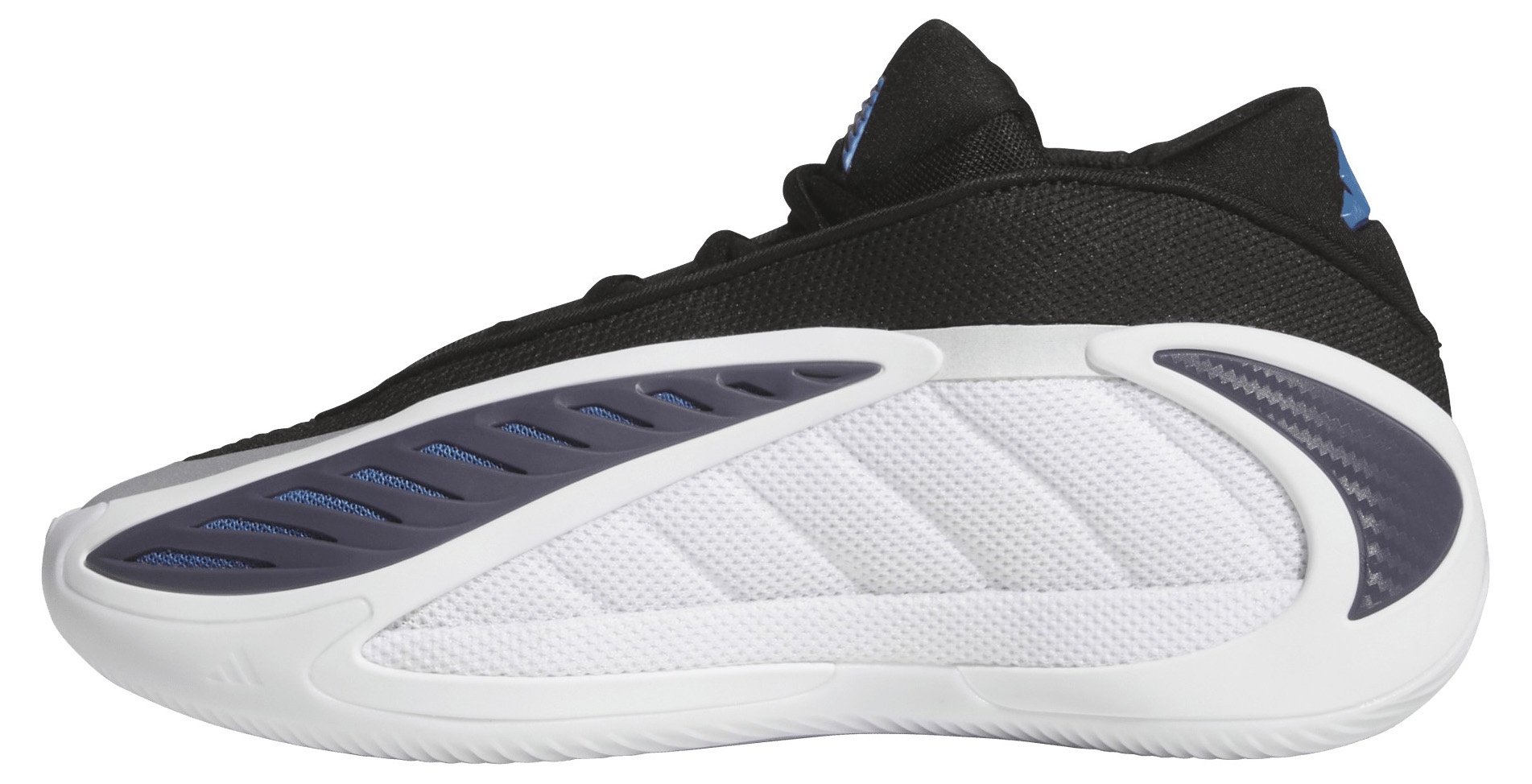 adidas Kids' Grade School Anthony Edwards 2 'Alphadawgs' Basketball Shoes - White/Black - View 4