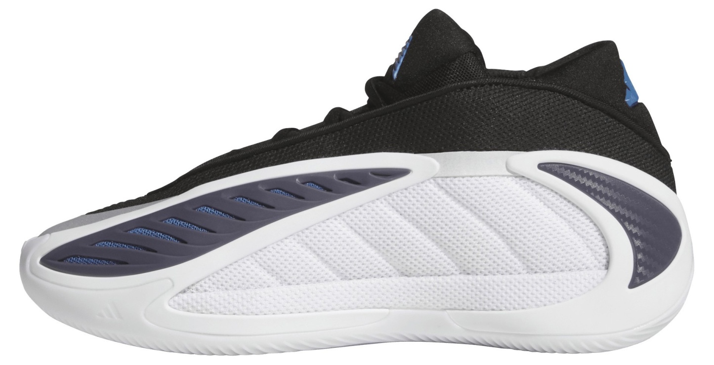 adidas Kids' Grade School Anthony Edwards 2 'Alphadawgs' Basketball Shoes - White/Black - View 4