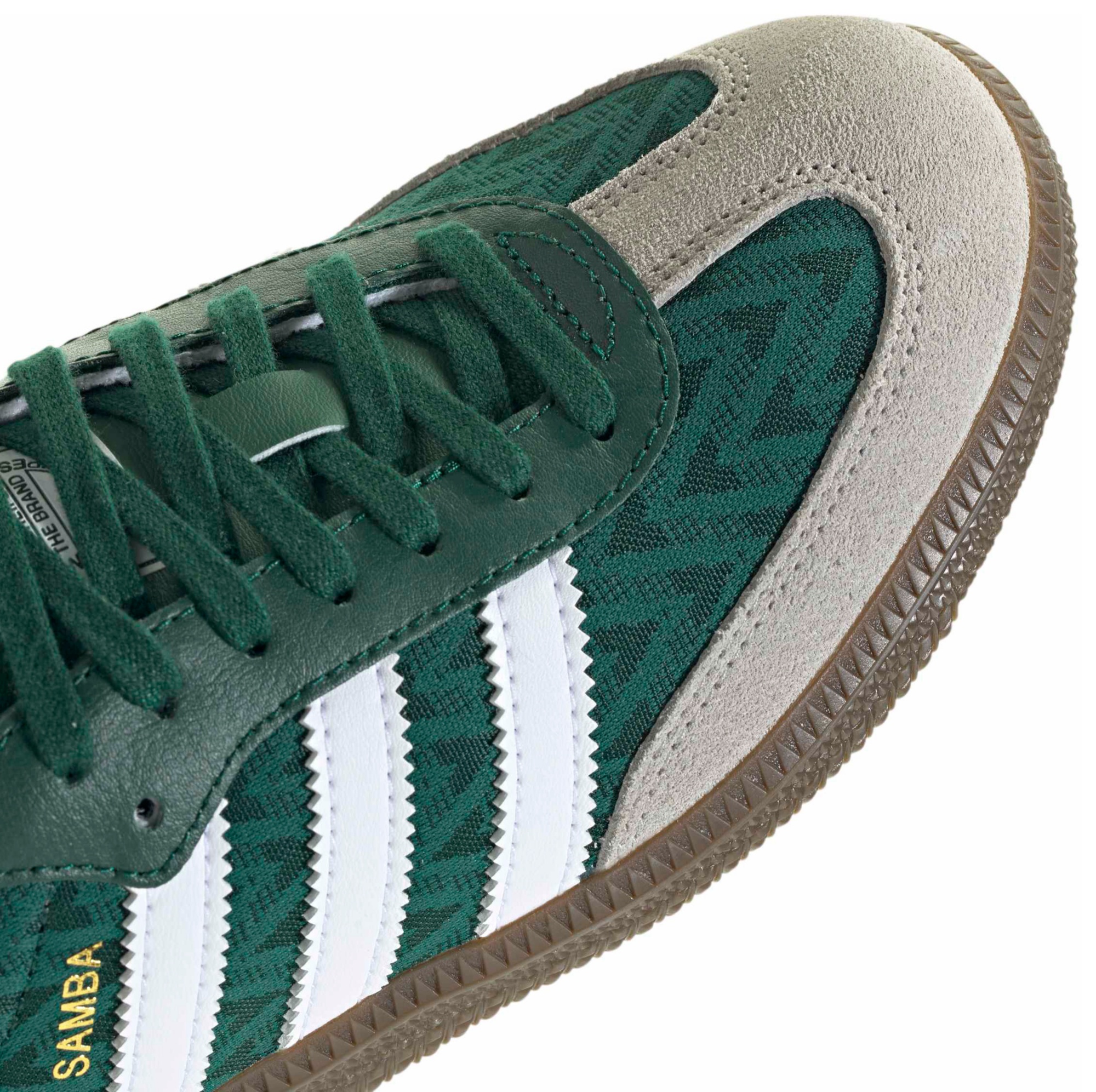 adidas Kids' Grade School Samba OG Shoes - Collegiate Green/White/Gum - View 7