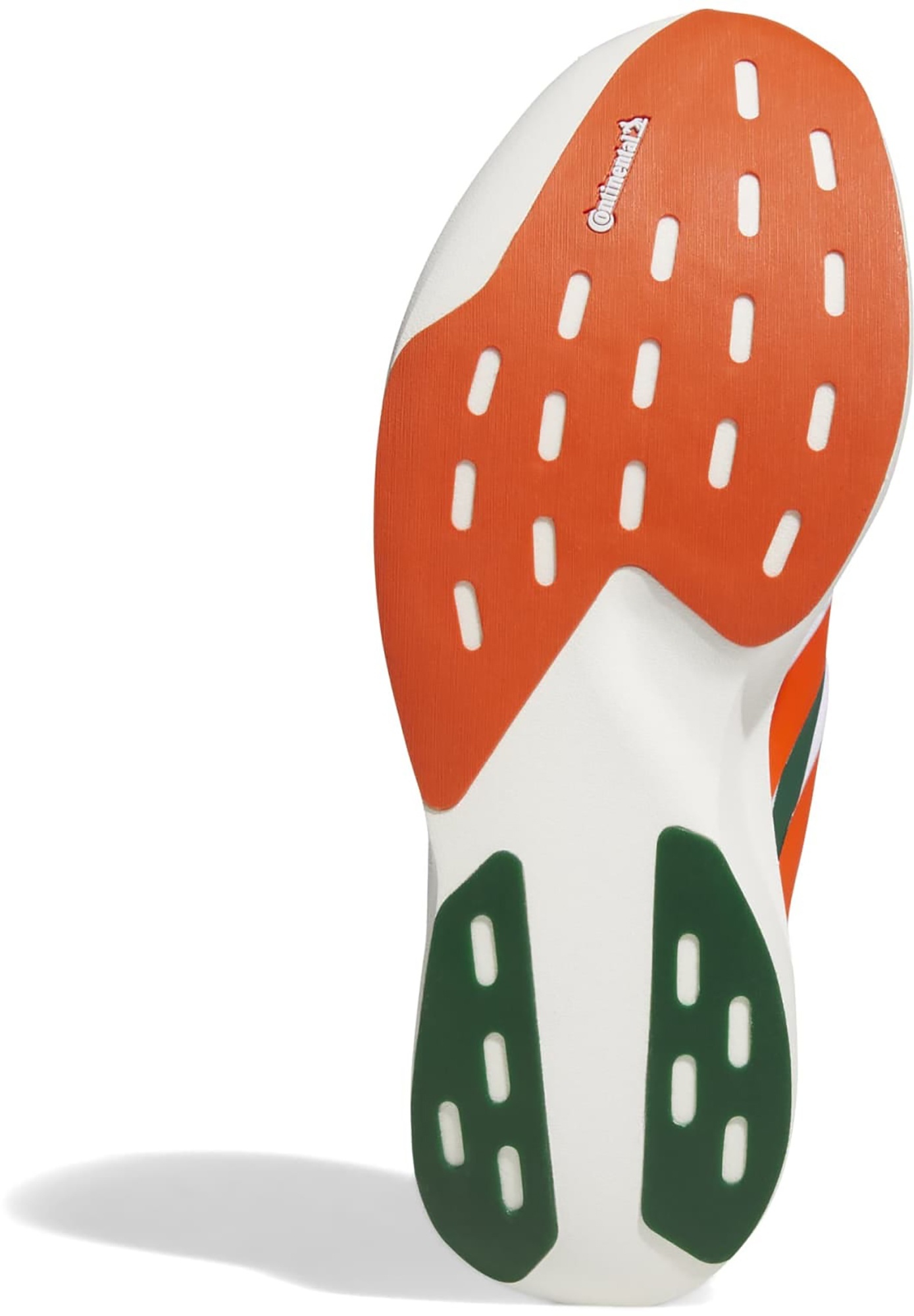 adidas Men's Adizero EVO SL EXO Miami Running Shoes - Ftwr White/Dark Green/Collegiate Orange - View 4