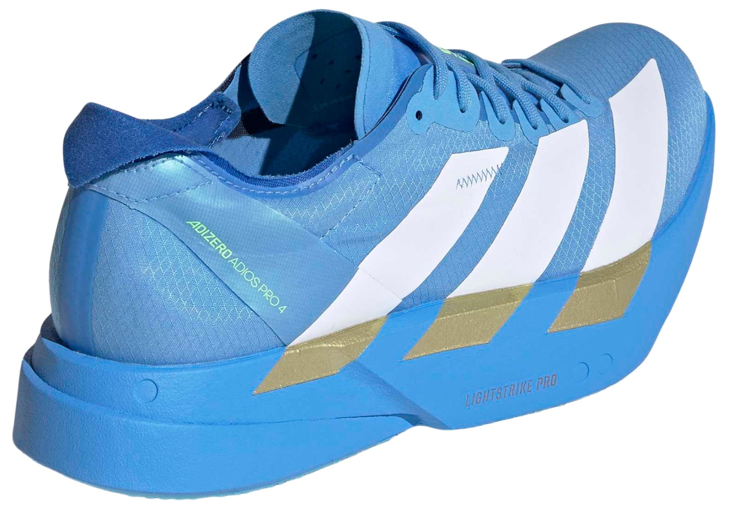adidas Women's Adizero Adios Pro 4 Running Shoes - White/White/Lime Burst - View 6