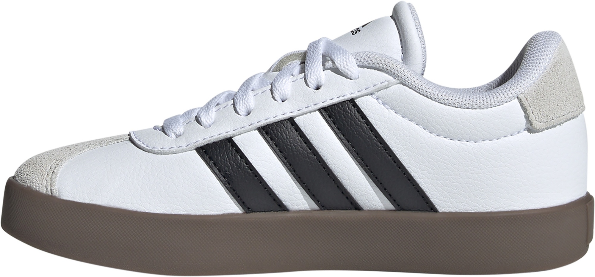 adidas Kids' Preschool VL Court Low Shoes - White/Black/Grey - View 4