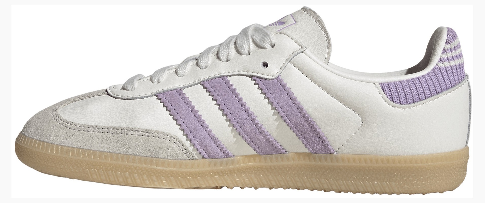 adidas Kids' Grade School Samba OG Shoes - Cloud White/Powder Plum/Gum - View 4