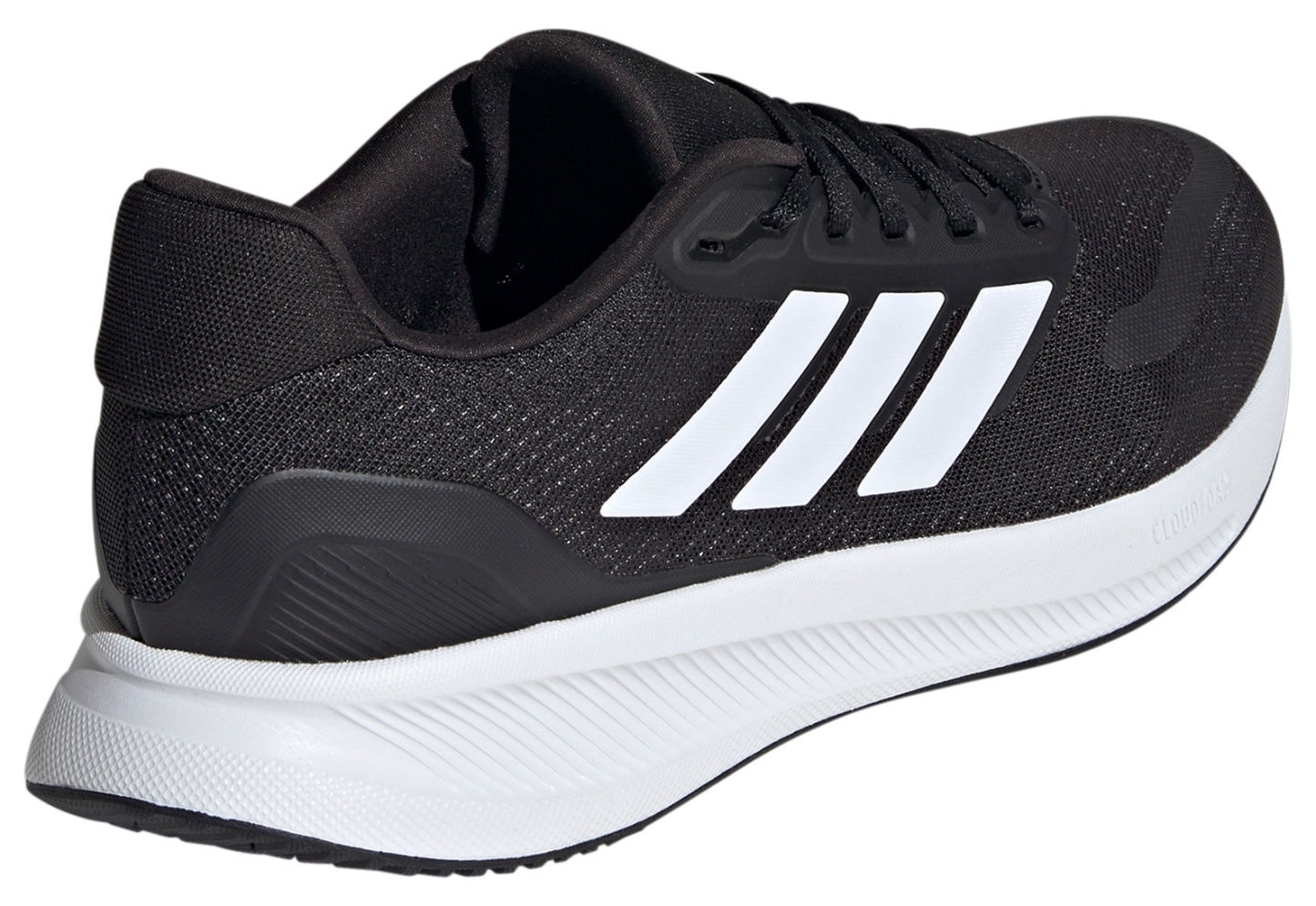 adidas Men's Runfalcon 5 Running Shoes - Black/White/Black - View 6