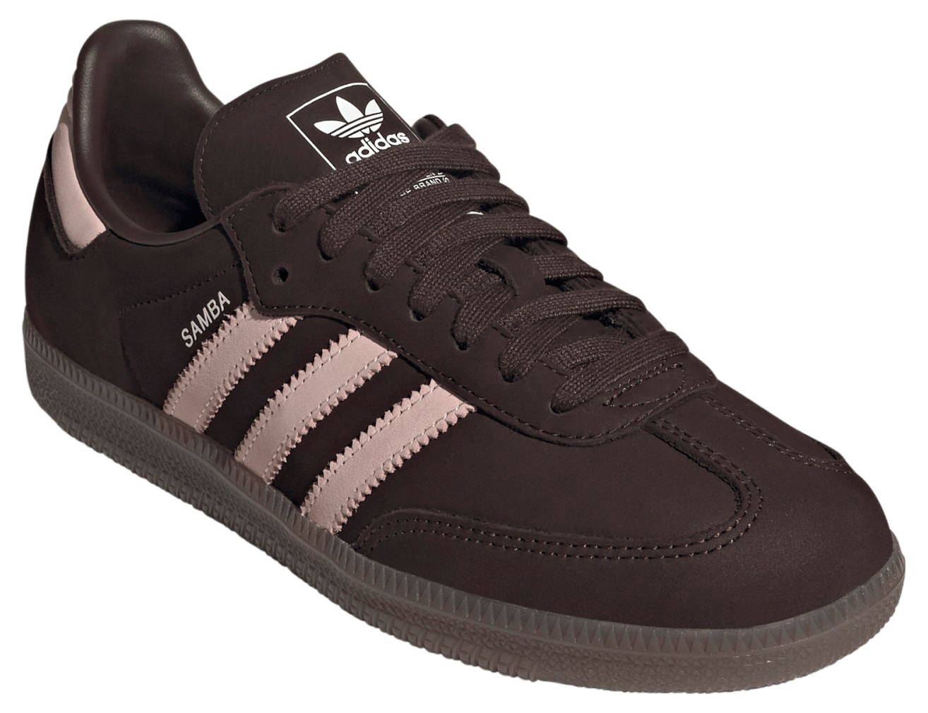 adidas Women's Samba OG Shoes - Aurora Coffee/Sandy Pink/Ftwr White - View 6