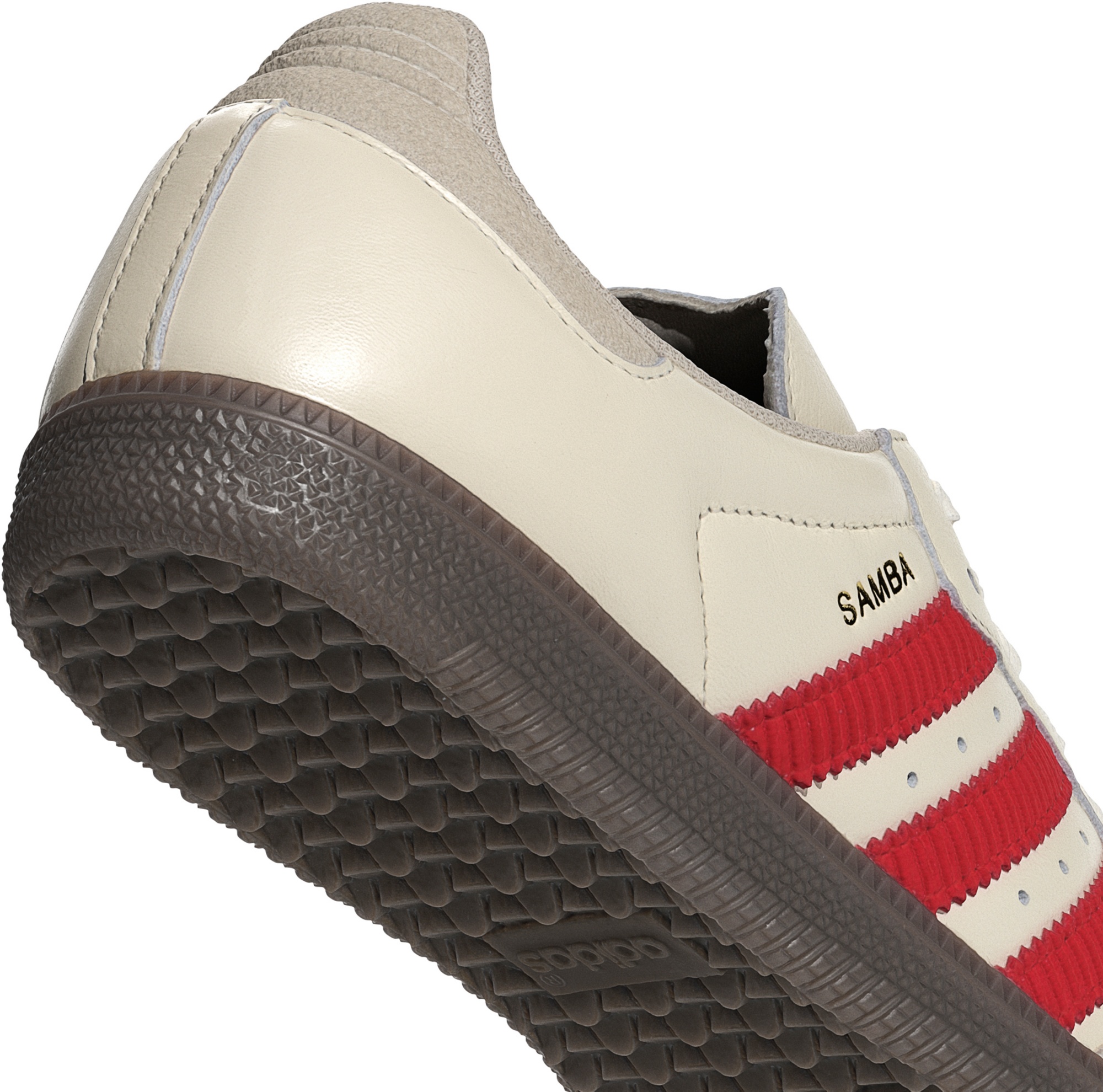 adidas Samba OG Shoes - Off White/Better Scarlet/Gum5 - View 7