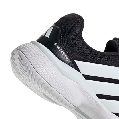 adidas Men's GameCourt 3 All Court Tennis Shoes - Core Black/Ftwr White/Ftwr Whi - View 8