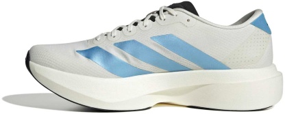 adidas Men's Adizero EVO SL Woven Running Shoes - White/Light Blue/Bright Red - View 4