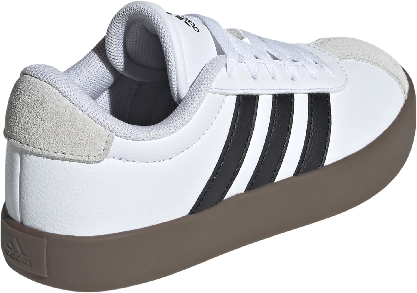 adidas Kids' Preschool VL Court Low Shoes - White/Black/Grey - View 5