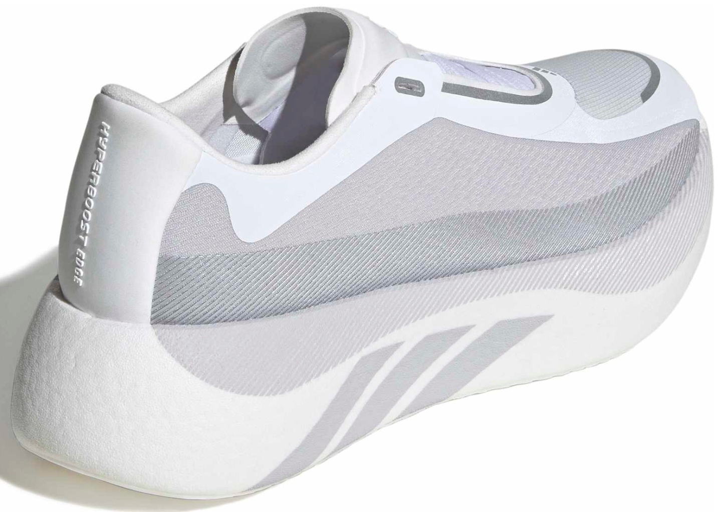 adidas Men's Hyperboost Edge Running Shoes - White/Grey/Silver - View 7