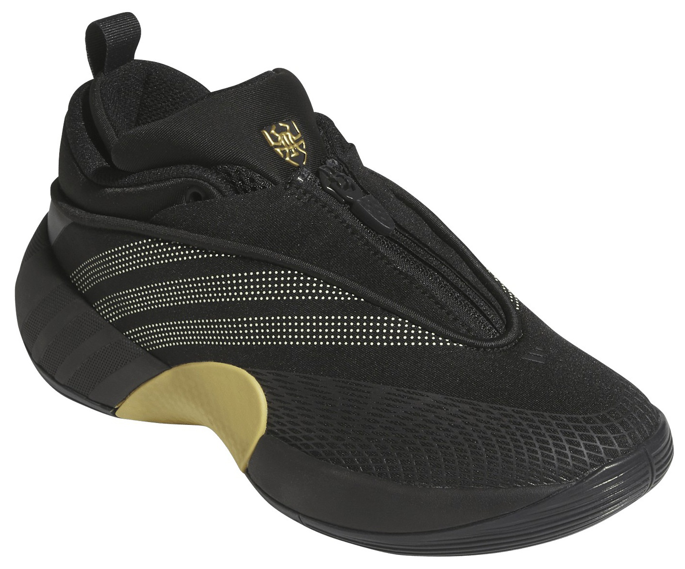adidas Kids' Grade School D.O.N. Issue #7 'Best of adidas' Basketball Shoes - Black/Gold Metallic - View 6
