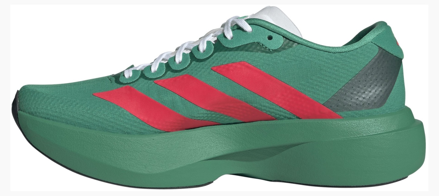 adidas Women's Adizero EVO SL Running Shoes - Court Green/Lucid Red/White - View 4