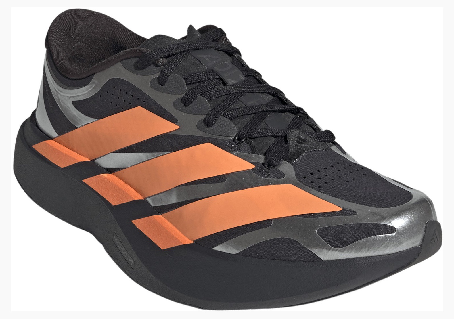 adidas Men's Adizero EVO SL EXO Running Shoes - Carbon/Orange/Metallic - View 5