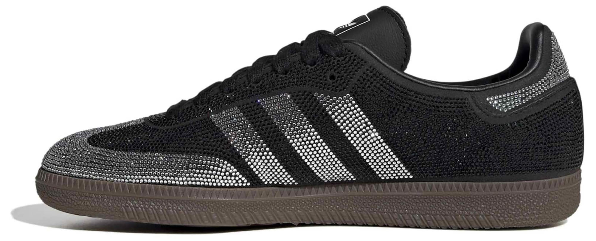 adidas Women's Samba OG Shoes - Rhinestone Black/White - View 4