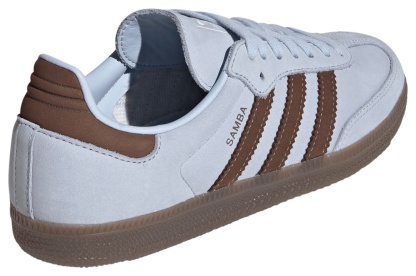 adidas Women's Samba OG Shoes - Crystal Sky/Earth Strata/Ftwr White - View 5