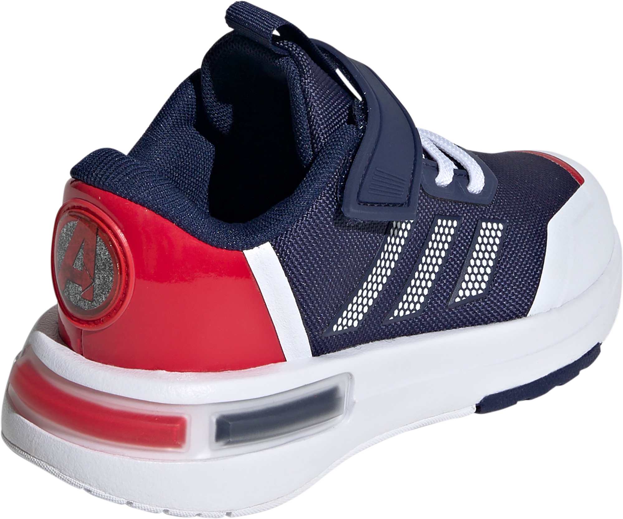 adidas Kids' Preschool Marvel x Racer Running Shoes - Blue/White/Silver - View 5
