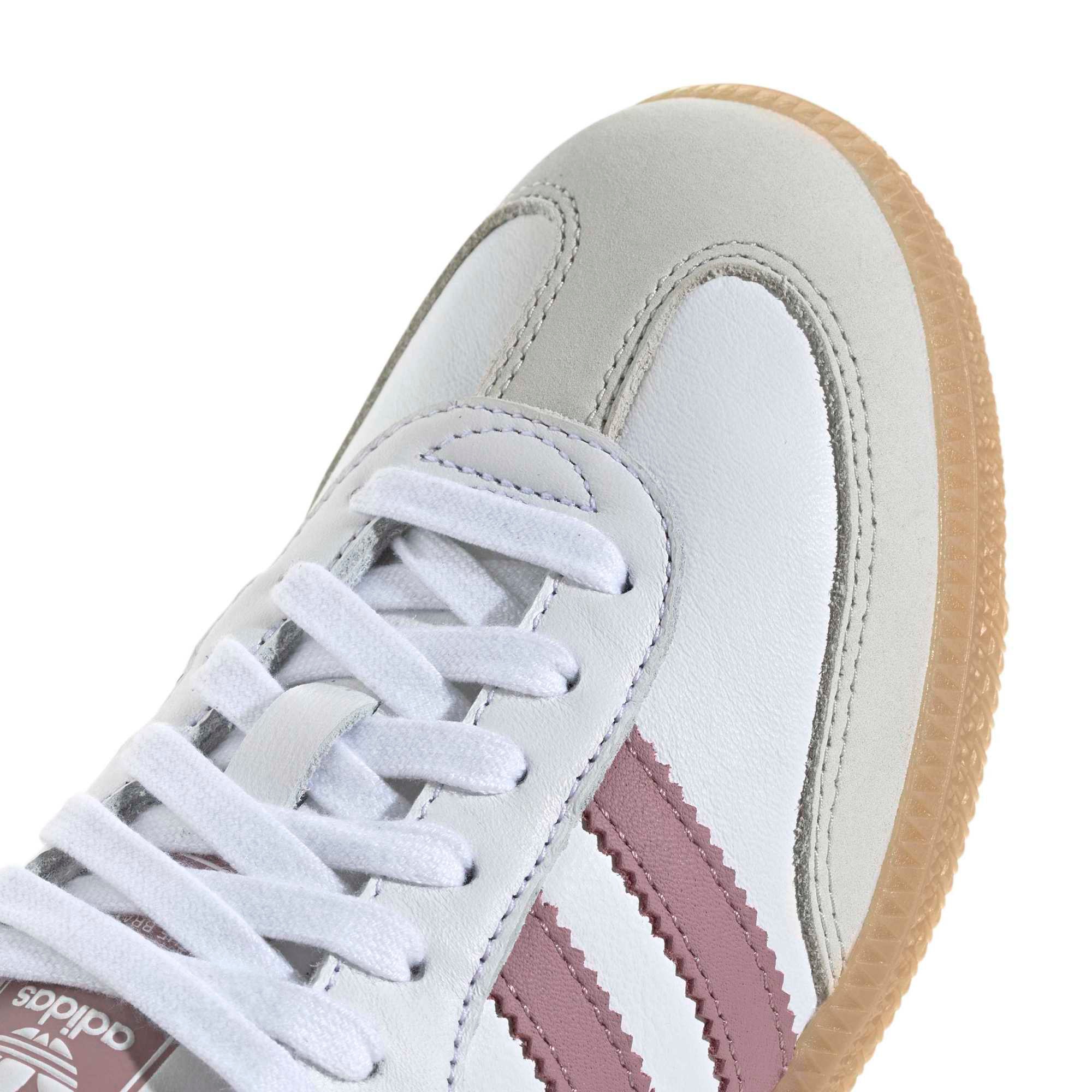 adidas Women's Samba OG Shoes - Wht/Magic Mauv/Quiet Crms - View 8