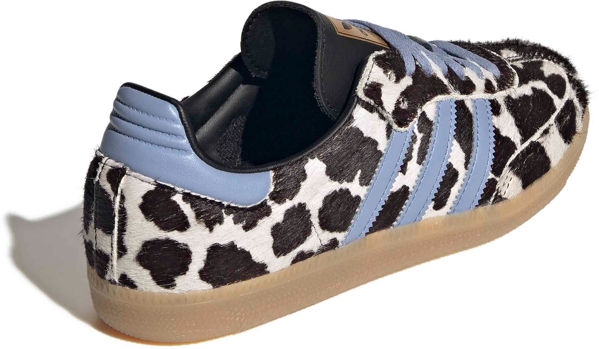 adidas Women's Samba OG Shoes - Pony Hair Chalk Blue/Blk - View 5