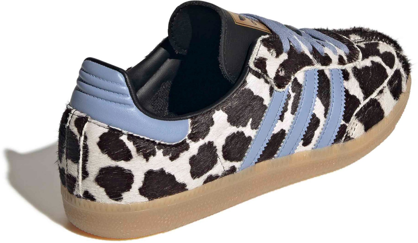 adidas Women's Samba OG Shoes - Pony Hair Chalk Blue/Blk - View 5