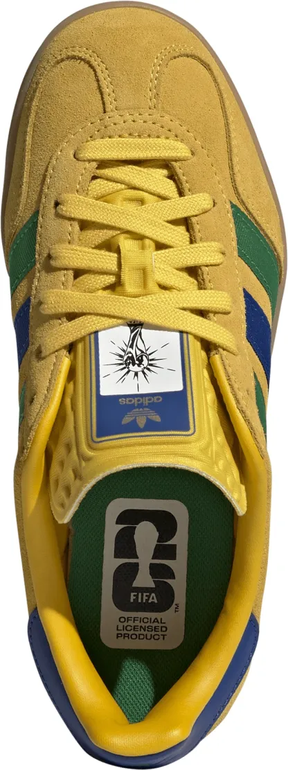 adidas Kids' Grade School FIFA World Cup Gazelle Indoor Shoes - Yellow/Collegiate Royal/Green - View 2