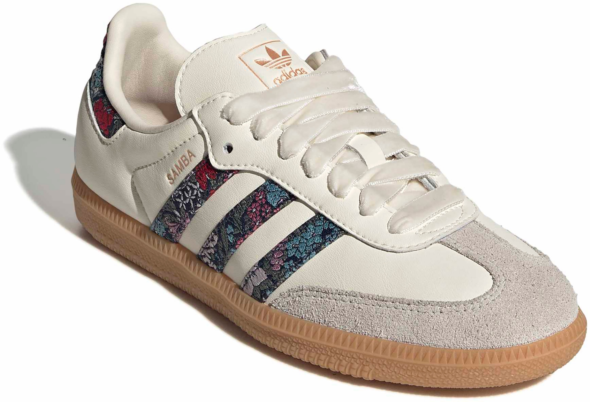 adidas Kids Liberty Samba OG Shoes - Cream White/Dual Magenta/Talc - View 6